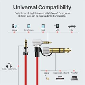 img 1 attached to 🎧 Inovat Red Aux Вспомогательный Pro и Detox Edition Кабельный Корд для наушников Monster Solo Beats Studio от Dr Dre Solo Studio Solohd - идеальная замена