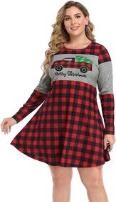 img 4 attached to 🎄 HDE Women's Christmas Sweater Sleeve Dress Clothing