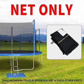 img 2 attached to 🤸 ACWARM HOME Trampoline Net - 12 14 15FT Replacement Safety Enclosure for Round Frame Trampolines