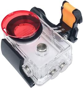img 1 attached to 📷 VVHOOY Waterproof Case Dive Housing with Red Filter - Ultimate Protection for AKASO EK7000/EKEN H9R/REMALI/FITFORT/DROGRACE WP350 Action Camera