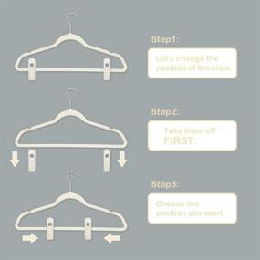 img 3 attached to 👗 TOFIIGREM Velvet Hanger Clips for Pants & Skirts - Pack of 20 Beige Non-Slip Clips for Ivory Velvet Hangers