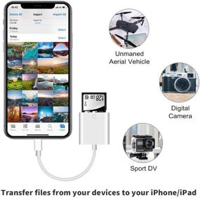 img 1 attached to 📸 Capture Precious Memories with our iOS-Compatible SD Card Reader for iPhone, iPad, Cameras, and Trail Cameras