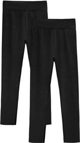 img 4 attached to 👧 BOOPH Girls Active Leggings: Stretch Pants for Kids, Ages 3-12Y