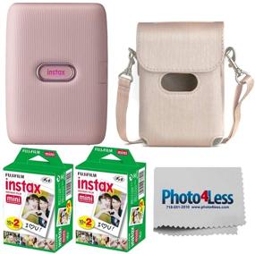 img 4 attached to 📸 Fujifilm Instax Mini Link Smartphone Printer Bundle - Dusty Pink Color, Includes 2X Fujifilm Instax Mini Twin Pack Instant Film (40 Sheets) and a Protective Case for Fuji Link Printer