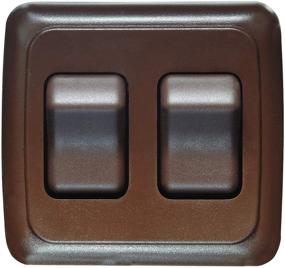 img 2 attached to 🔌 RV Designer S633 Contoured Wall Switch Double On/Off SPST Brown DC Electrical - Includes Base and Bezel