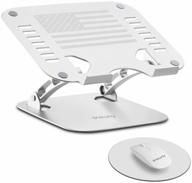 💻 snowny adjustable laptop stand - ergonomic height & angle adjustable laptop holder - compatible with 10-17.3" laptops - includes fast & accurate control mouse mat - silver logo