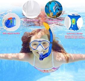 img 2 attached to 🤿 Gintenco Kids Snorkel Set: Leak-Free Anti-Fog Snorkeling Gear for Youth - Panoramic 180° View