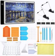 💡 a4 led light pad kit for diamond painting - tracing light table for diy 5d diamond painting with adjustable brightness for full and partial drill projects logo