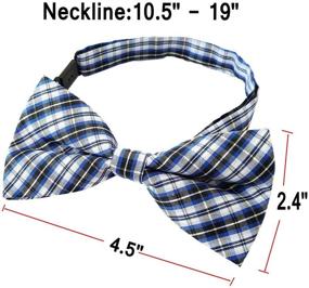 img 3 attached to 🐾 PET SHOW Plaid Dog Bow Ties: Adjustable Bowties for Dogs & Cats – Pack of 8