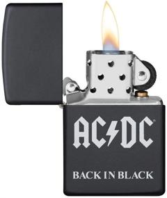 img 2 attached to Zippo AC/DC Black Matte Pocket Lighter: Rock Out with Style and Durable Ignition