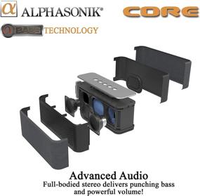 img 1 attached to 🔊 Alphasonik CORE Домашний беспроводной портативный динамик с улучшенным звуком HD, глубоким басом, встроенным микрофоном, Micro USB, Auxilliary 3,5 мм и батареей емкостью 2000 мАч для iPhone, Samsung