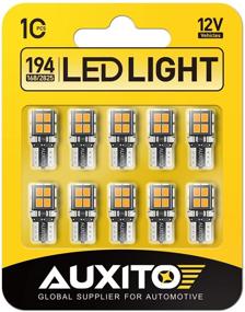 img 4 attached to AUXITO 194 LED Light Bulb Amber Yellow 168 2825 W5W T10 Wedge 14-SMD LED Replacement Bulbs For Car Dome Map Door Courtesy License Plate Lights