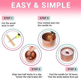 img 3 attached to 🕯️ Complete Soy Candle Making Kit for Beginners - Large Scented Candles, Tutorial + Supplies - Rose Gold Jars, Wooden Wicks, Wax Dye, Crackling Candle Kit