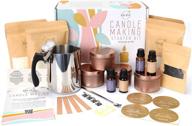 🕯️ complete soy candle making kit for beginners - large scented candles, tutorial + supplies - rose gold jars, wooden wicks, wax dye, crackling candle kit logo