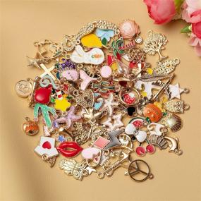 img 1 attached to Wholesale 100PCS Charms for Bracelets: DIY Clearance Decor Bulk Pendants for Jewelry Making and Croc Sewing