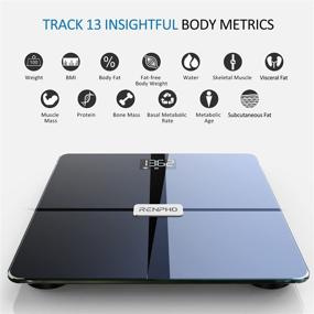 img 1 attached to 📊 RENPHO Premium Wi-Fi Bluetooth Scale: Smart Digital Bathroom Weight BMI Body Fat Scale with ITO Coating Technology - Dark Blue