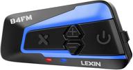 lexin b4fm bluetooth headset for motorcycles - 10 riders, music sharing, noise cancellation, fm radio, universal communication systems for atv/dirt bike logo
