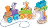 меллиса и даг первые игры деревянный игрушечный поезд с качающимися фермерскими животными - волшебное приключение для самых маленьких. логотип