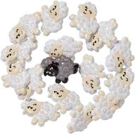 🐑 sheep shaped buttons for sewing & crafts - 18 piece set by blumenthal lansing company logo