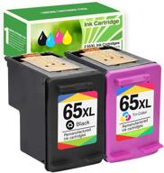 🖨️ limeink 2 remanufactured ink cartridge replacement for hp 65xl 65 xl high yield deskjet 2600 2622 2652 2655 3700 3720 3722 3752 3755 envy 5000 5052 5055 printer amp 100 combo pack - black and color logo