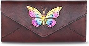 img 4 attached to Genuine Leather Blocking Organizer Handmade Women's Handbags & Wallets