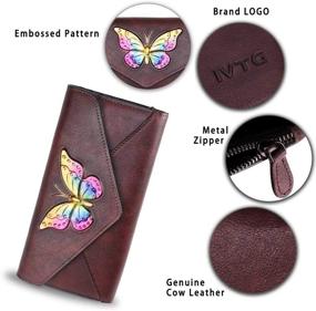 img 1 attached to Genuine Leather Blocking Organizer Handmade Women's Handbags & Wallets