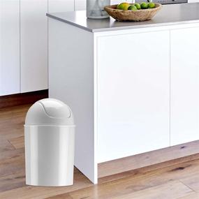 img 2 attached to White Umbra Mini Waste 🗑️ Can with Swing Lid - 1.5 Gallon