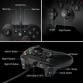 img 3 attached to 🎮 FUXINYA Wired Controller for Xbox One/One S/One X/One Elite/Windows 10, PC Gamepad Controller with Headphone Jack [2020 Upgraded Version] (Wired Black)
