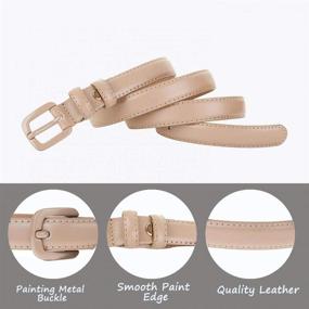 img 2 attached to 👖 VOCHIC Trendy Women Leather Skinny Belts: Your Perfect Fit for Jeans Pants and Thin Dresses