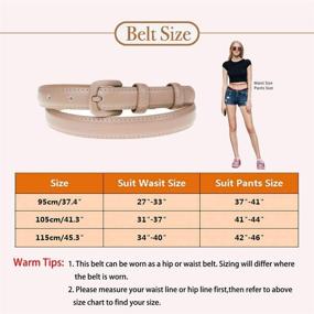 img 1 attached to 👖 VOCHIC Trendy Women Leather Skinny Belts: Your Perfect Fit for Jeans Pants and Thin Dresses