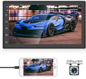 img 4 attached to 🚗 Автомагнитола Android двойного размера с 7-дюймовым сенсорным экраном, навигацией GPS, Bluetooth, FM-радио, зеркальной связью, двумя USB-входами, камерой заднего вида.
