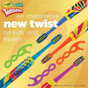 img 1 attached to GUM Crayola Twistables Flossers Fluoride Oral Care