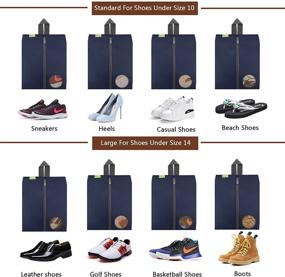 img 1 attached to 👞 Travel Shoe Bags Set Pieces Bundle