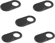 🔒 foretra - ultra thin metal webcam cover privacy slide for laptop tablet | prevent camera hacking and safeguard your privacy 5-pack (black) - improved seo logo