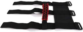img 2 attached to 🚗 Red Paracord Roll Bar Grab Handles for Jeep Wrangler YJ TJ JK JL & Gladiator JT, 1987-2020 Interior Accessories