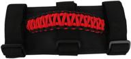 🚗 red paracord roll bar grab handles for jeep wrangler yj tj jk jl & gladiator jt, 1987-2020 interior accessories logo