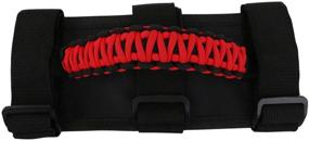 img 4 attached to 🚗 Red Paracord Roll Bar Grab Handles for Jeep Wrangler YJ TJ JK JL & Gladiator JT, 1987-2020 Interior Accessories