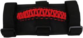img 1 attached to 🚗 Red Paracord Roll Bar Grab Handles for Jeep Wrangler YJ TJ JK JL & Gladiator JT, 1987-2020 Interior Accessories