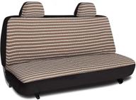 🚗 west coast auto universal baja saddle blanket bench full size seat cover - fits ford, chevrolet, dodge, wave pattern design - beige | full size pickup trucks logo