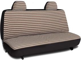 img 4 attached to 🚗 West Coast Auto Universal Baja Saddle Blanket Bench Full Size Seat Cover - Fits Ford, Chevrolet, Dodge, Wave Pattern Design - Beige | Full Size Pickup Trucks