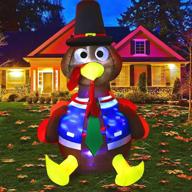 🦃 maoyue 6ft inflatable turkey: eye-catching thanksgiving outdoor decorations with led lights logo