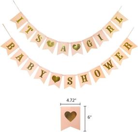 img 1 attached to 🎀 Rose Gold Baby Shower Decorations: It's a Girl Banner, Balloons, Pink & White Tassel Garland Bunting, Tissue Paper Fans, Lanterns, Pom Poms, Honeycomb Balls - New Color Party Nursery Room