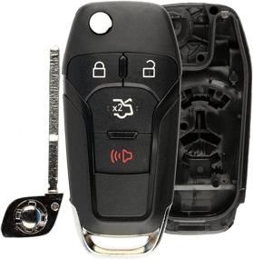 img 2 attached to 🔑 KeylessOption Replacement Keyless Entry Remote Shell Case + Button Pad Cover for Ford Fusion N5F-A08TAA