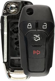 img 1 attached to 🔑 KeylessOption Replacement Keyless Entry Remote Shell Case + Button Pad Cover for Ford Fusion N5F-A08TAA