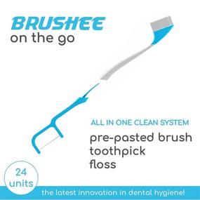 img 3 attached to 🦷 Brushee - The Ultimate Oral Care Innovation, All-in-one Tool (Pre-Pasted Mini-Brush + Floss + Pick), Individually Wrapped, Disposable, Travel-Ready Toothbrushes, Compact Adult Toothbrush - (24-Pack)