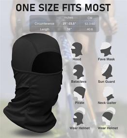 img 1 attached to 🏂 Doerix Balaclava Face Mask: Ultimate Sun Protection for Men and Women, Perfect for Skiing, Motorcycling, Running, and Riding