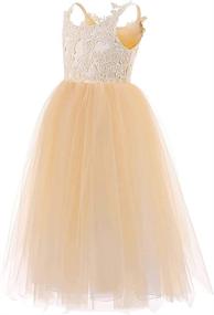 img 4 attached to 👰 Wedding Flower Girls Dresses for Communion | Girls' Clothing