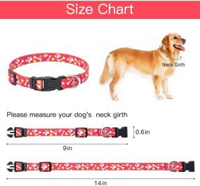 img 3 attached to 🐾 Bone Patterned Soft Adjustable Doggy Collars - 2 Pack of Cute Dog Collars for Small Dogs - Perfect Fit for Puppies and Small Breeds