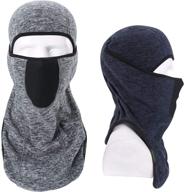 winter balaclava for men: windproof thicken cold weather face mask head warmer hood-coldgear for outdoor work & bike riding logo