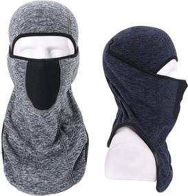 img 4 attached to Winter Balaclava for Men: Windproof Thicken Cold Weather Face Mask Head Warmer Hood-ColdGear for Outdoor Work & Bike Riding